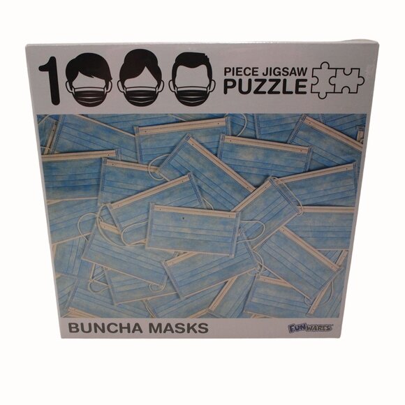 1000 Piece Jigsaw Puzzle Buncha Masks Medical New Sealed - Picture 1 of 5